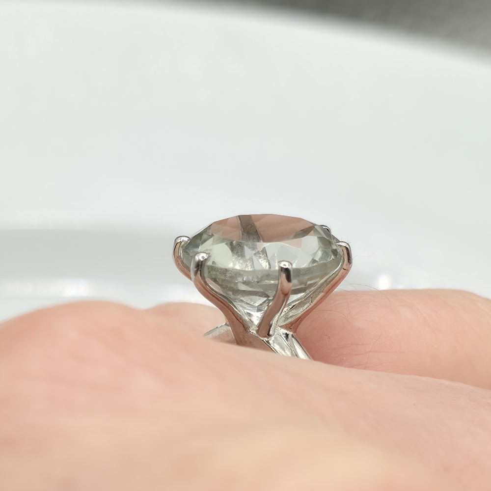NWOT Extraordinary Montezuma 6.25c Earth Mined Genuine Prasiolite Solitaire Ring - Picture 9 of 10